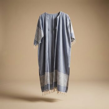 Kimono Majorelle Entrelacs Indigo