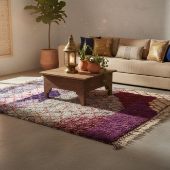 Tapis Aourir Authentique | Laine Pure de Oulmès, 22000 Noeuds/m²