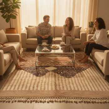 Tapis Khouloud Moyen Atlas : L'Élégance Berbère pour Votre Salon Moderne